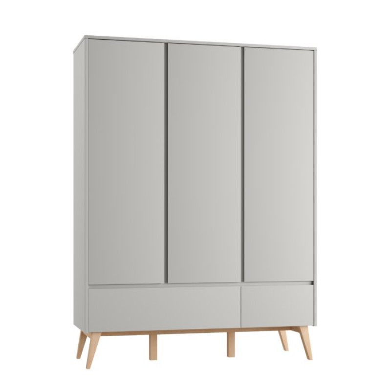 Clothes cabinet with 3 doors (Swing Gray collection)